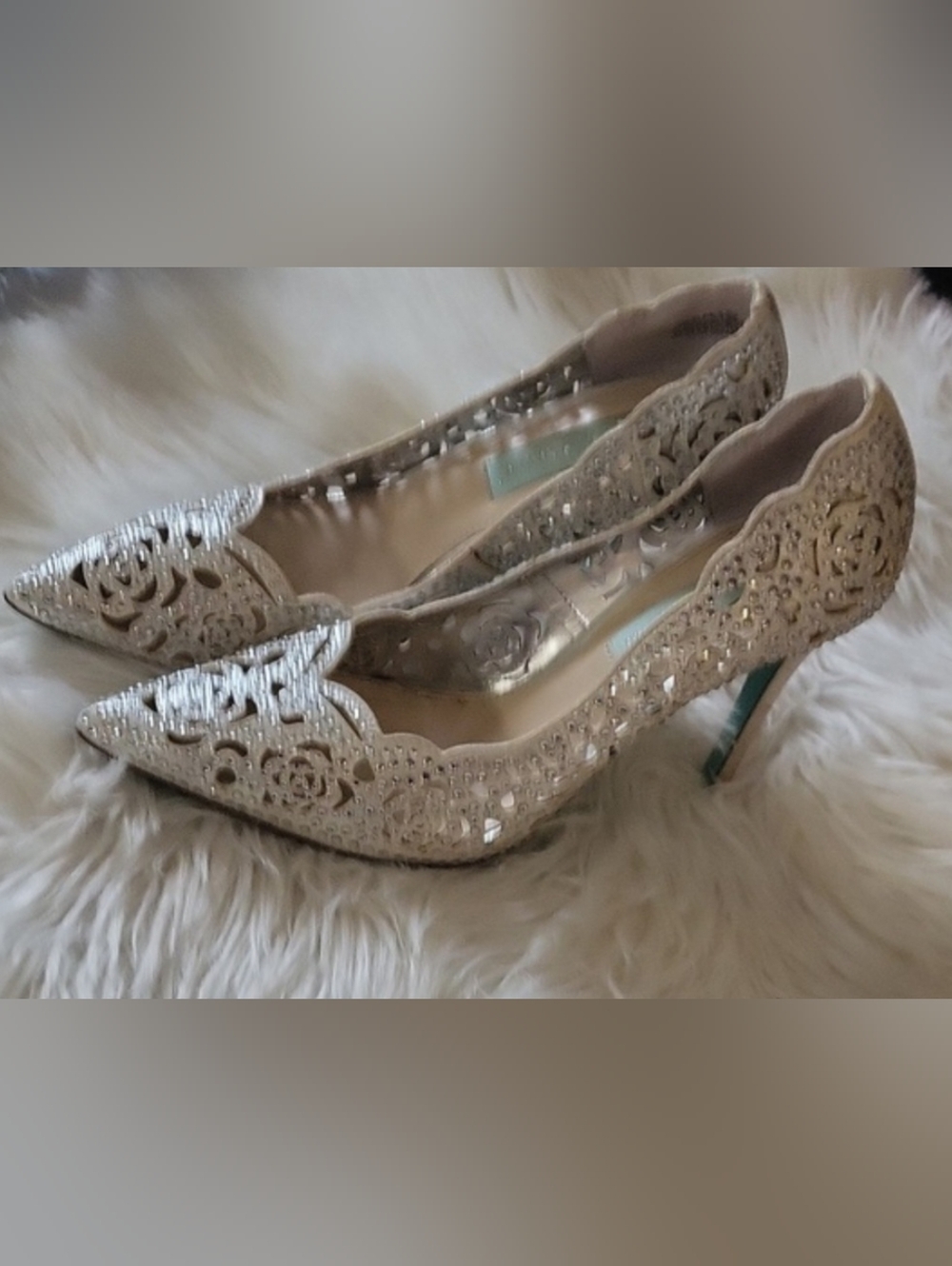 Blue by Betsey Johnson Sb-Elsa  diamond  heels